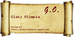 Glatz Olimpia névjegykártya